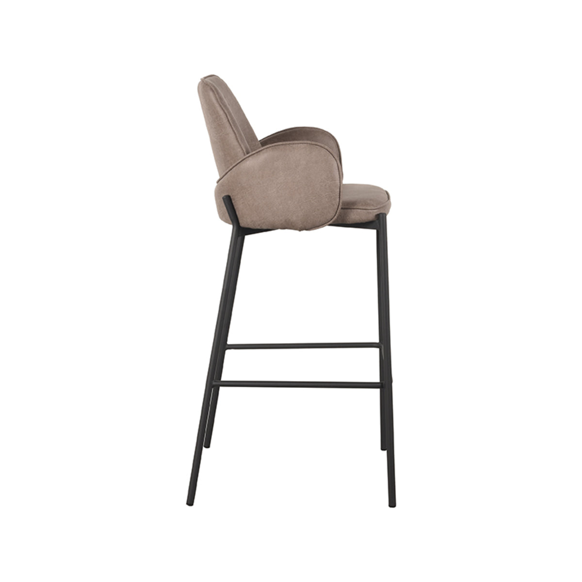 LABEL51 Barkruk Joni – Elegant Design – Microfiber Bekleding – Zithoogte 78 cm